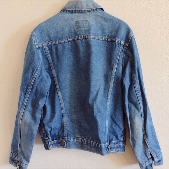 Vintage Plain Rockets Kemmerer Distressed Denim Jacket Blue Size Medium? - Picture 3 of 8